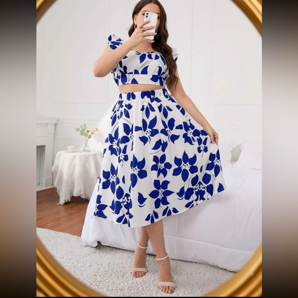 Two piece flower dress